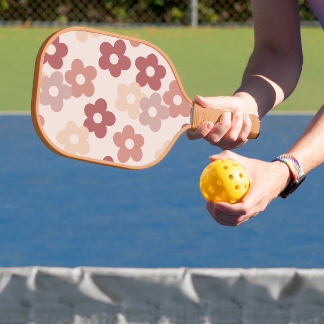 Raquette De Pickleball Motif Floral de ton terrestre (Insitu)