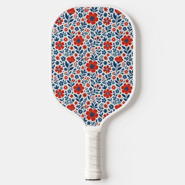 Raquette De Pickleball Motif floral sur le thème des États-Unis/Américain (Recto)