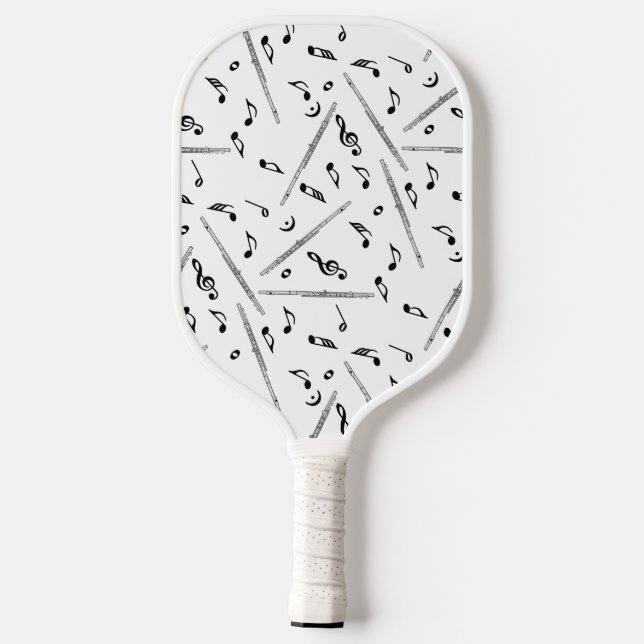 Raquette De Pickleball Motif Flue Music Notes (Verso)