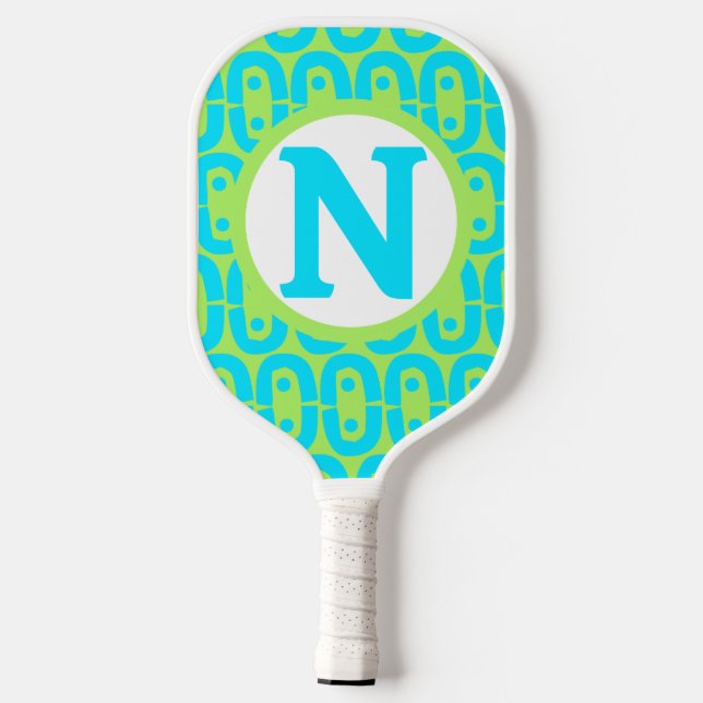 Raquette De Pickleball motif moderne et coloré (Verso)