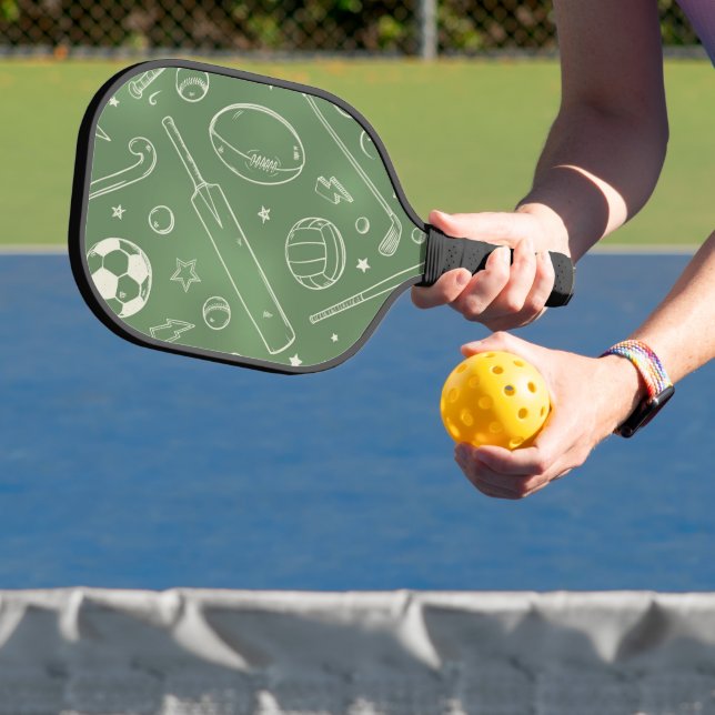Raquette De Pickleball Motif sportif vert (Insitu)