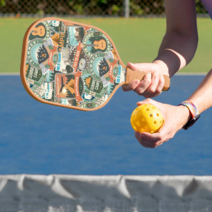Raquette De Pickleball Motif Vintage voyage Explorer