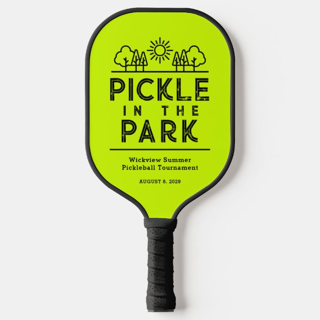 Raquette De Pickleball Neon Green Club Tournoi Événement Pickleball Paddl (Recto)
