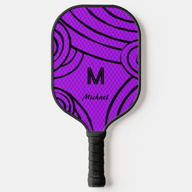 Raquette De Pickleball NeonLine 1 Purple Nom et initiales modifiables (Recto)
