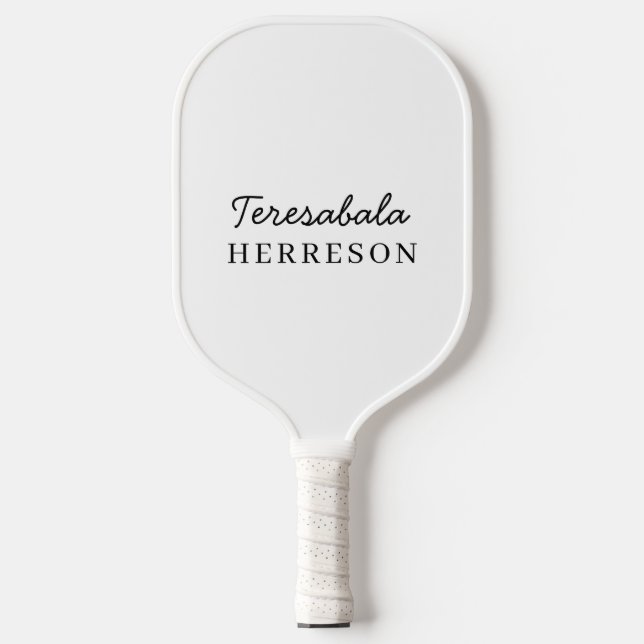 Raquette De Pickleball Neutral Monogram | Modern Minimalist Chic Style (Recto)