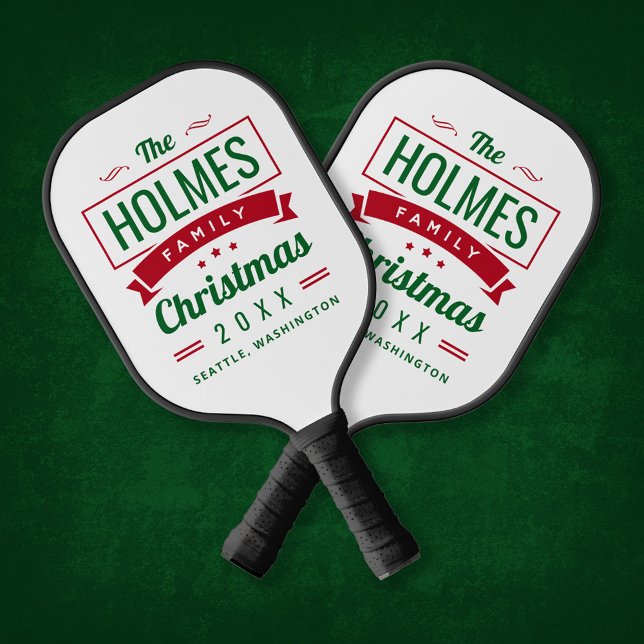 Raquette De Pickleball Noël familial moderne (Créateur téléchargé)