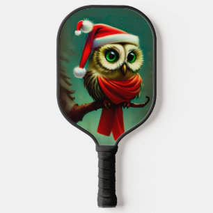 Raquette De Pickleball Noël rustique victorien de Cute Owl