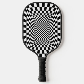 Raquette De Pickleball Noir et blanc psychédélique