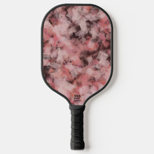 Raquette De Pickleball Noir gris rose blanc moderne géométrique Abstrait