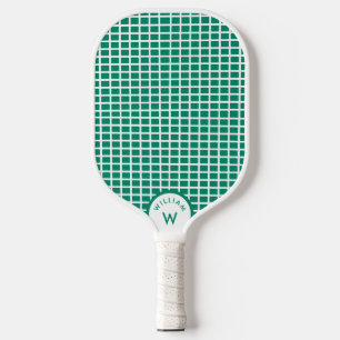 Raquette De Pickleball Nom de monogramme personnalisé Chaîne de picklebal