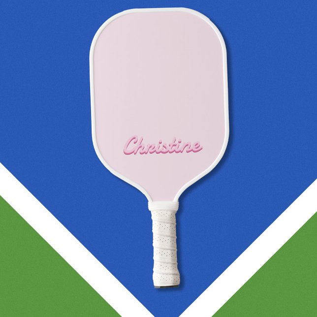 Raquette De Pickleball Nom de script moderne simple Monogramme (Créateur téléchargé)