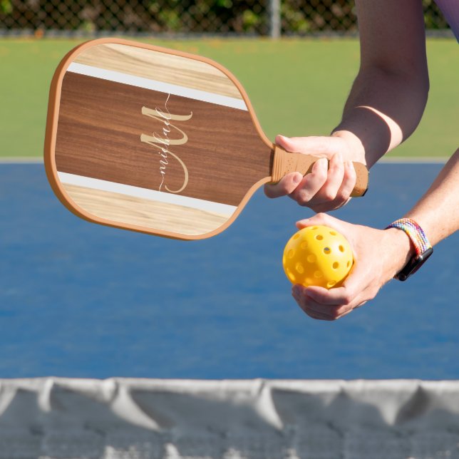 Raquette De Pickleball Nom de script personnalisé Calligraphie Monogramme (Insitu)