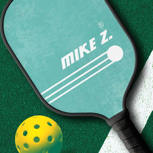 Raquette De Pickleball Nom du joueur sur la pagaie Turquoise de Picklebal (Créateur téléchargé)