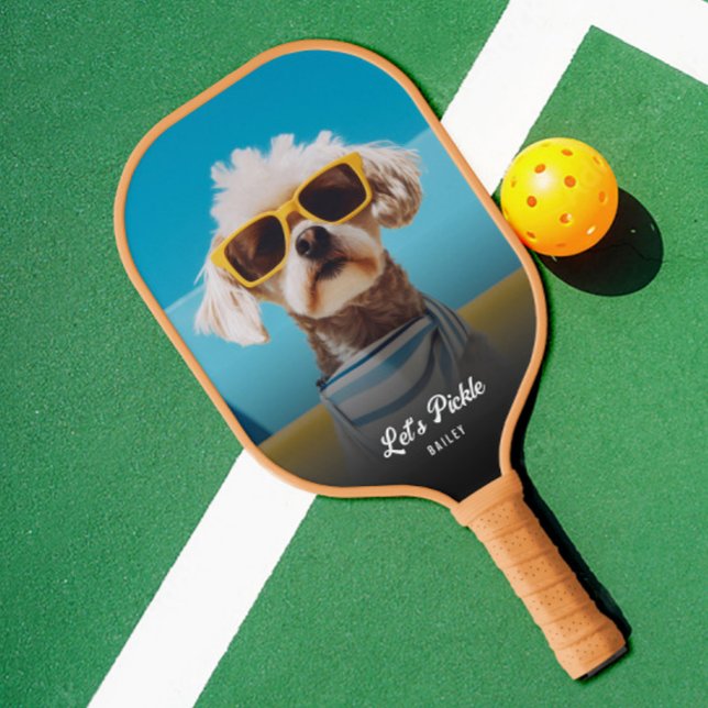 Raquette De Pickleball Nom personnalisé 2 photo (Créateur téléchargé)
