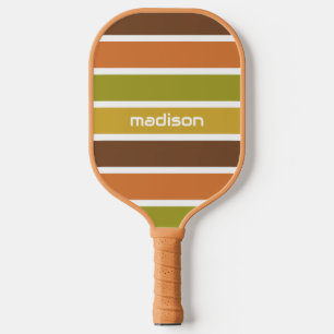 Raquette De Pickleball Nom personnalisé des bandes rétro