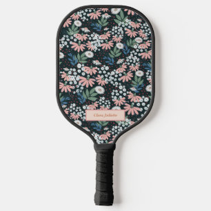 Raquette De Pickleball Nom personnalisé Fleur sauvage en floraison