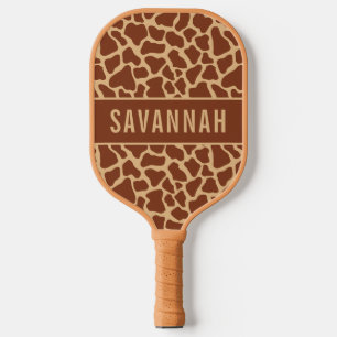 Raquette De Pickleball Nom personnalisé Giraffe Poster de animal Motif cl