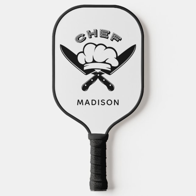 Raquette De Pickleball Nom personnalisé Logo du chef (Recto)