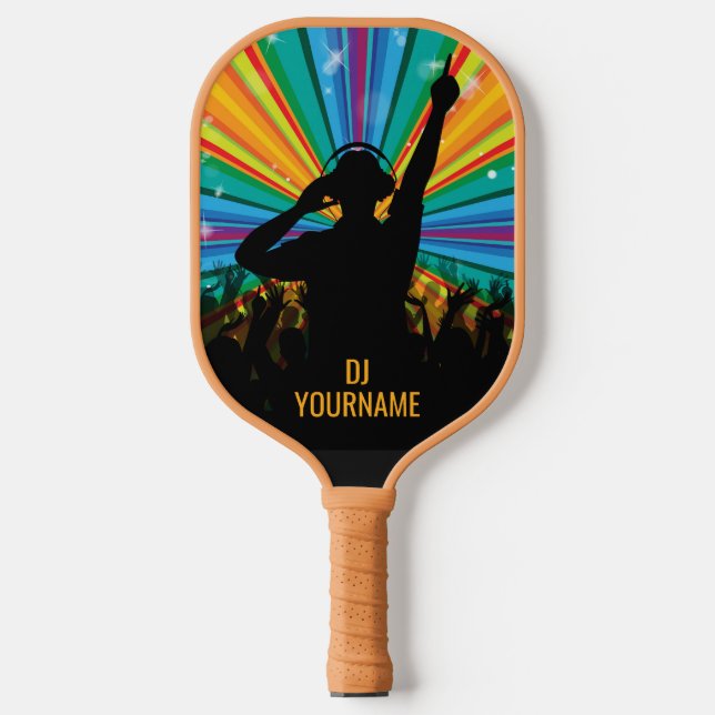 Raquette De Pickleball Nom personnalisé Music DJ (Recto)