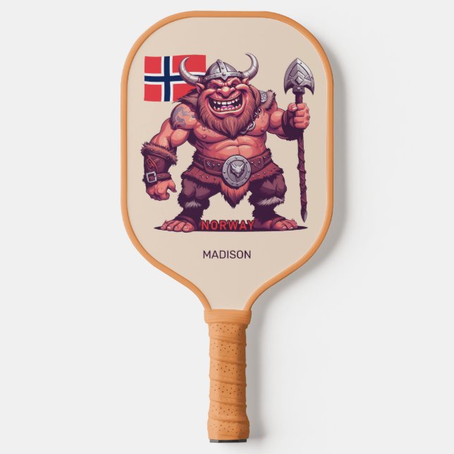 Raquette De Pickleball Nom personnalisé Norwegian Troll (Recto)
