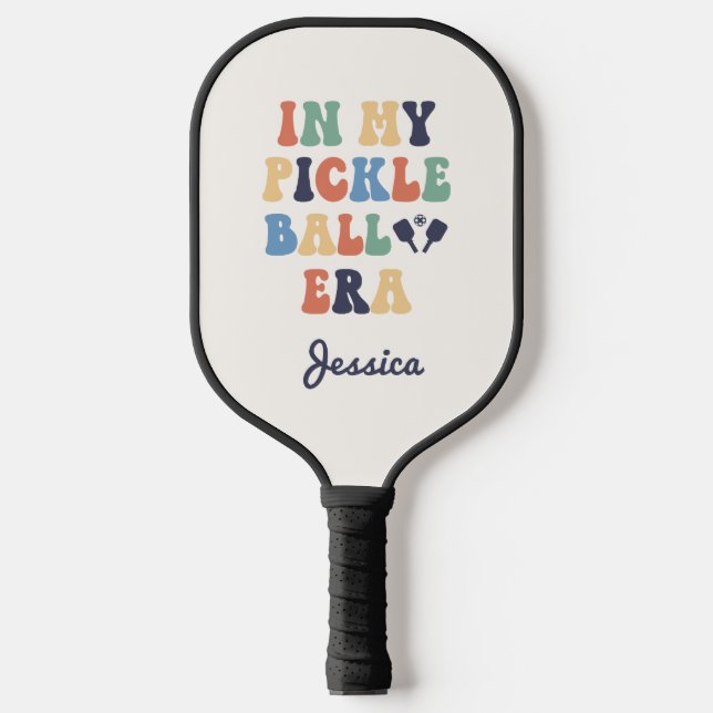 Raquette De Pickleball Nom personnalisé Retro dans mon époque de Pickleba (Recto)