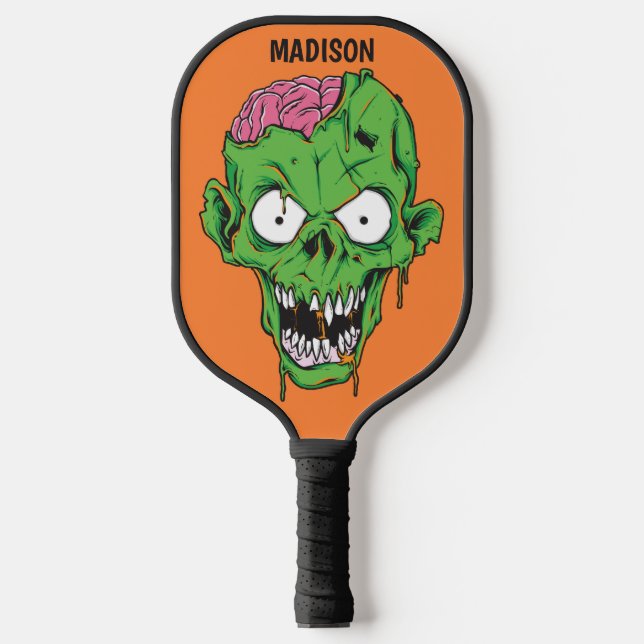 Raquette De Pickleball Nom personnalisé Zombie (Recto)