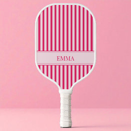 Raquette De Pickleball Nom Préparatoire Féminin Moderne Rose Chaud Rayé M