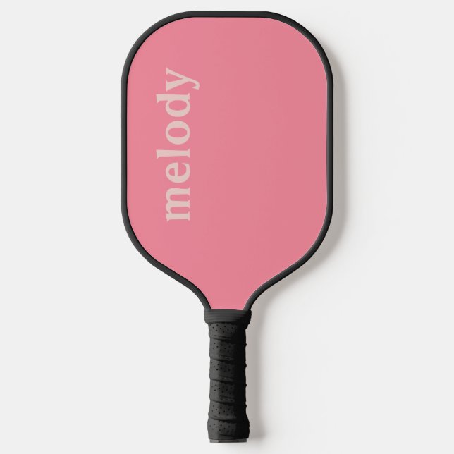 Raquette De Pickleball Nom rose minimaliste moderne  (Recto)