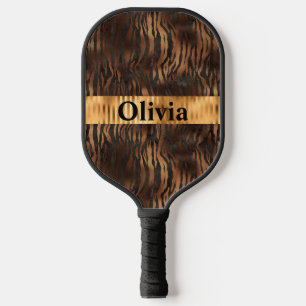Raquette De Pickleball Nom Tigre personnalisé Imprimer l'or