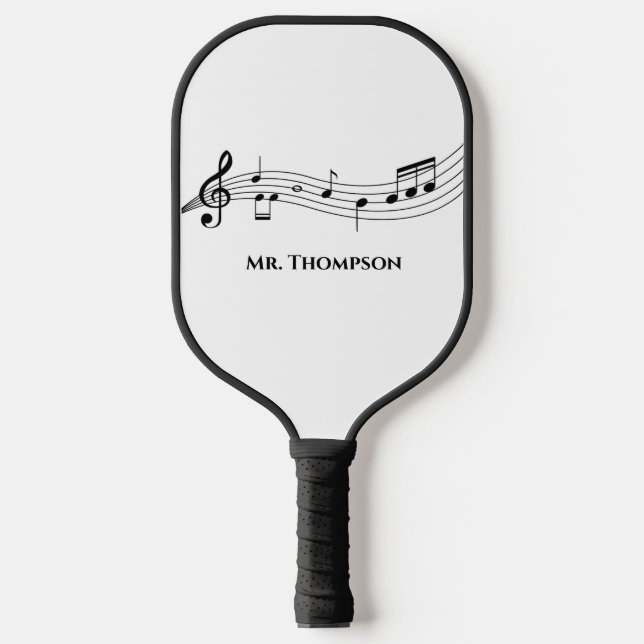 Raquette De Pickleball Notes musicales Bande ou chorale Enseignant Musiqu (Recto)