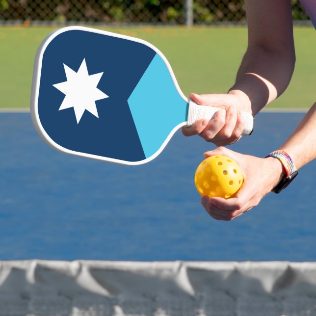 Raquette De Pickleball Nouveau drapeau de l'État du Minnesota (Insitu)