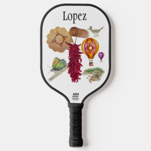 Raquette De Pickleball Nouveau-Mexique Red Chile Pinõn Zia Hot Air Balloo