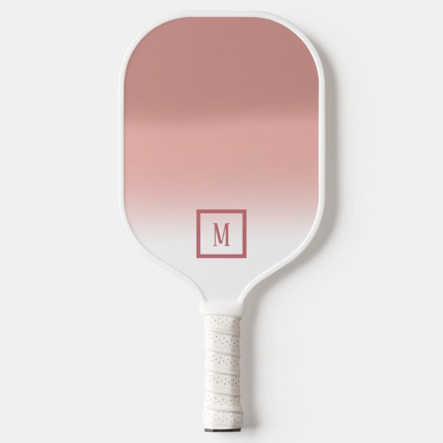 Raquette De Pickleball Nuances de monogramme rose (Recto)