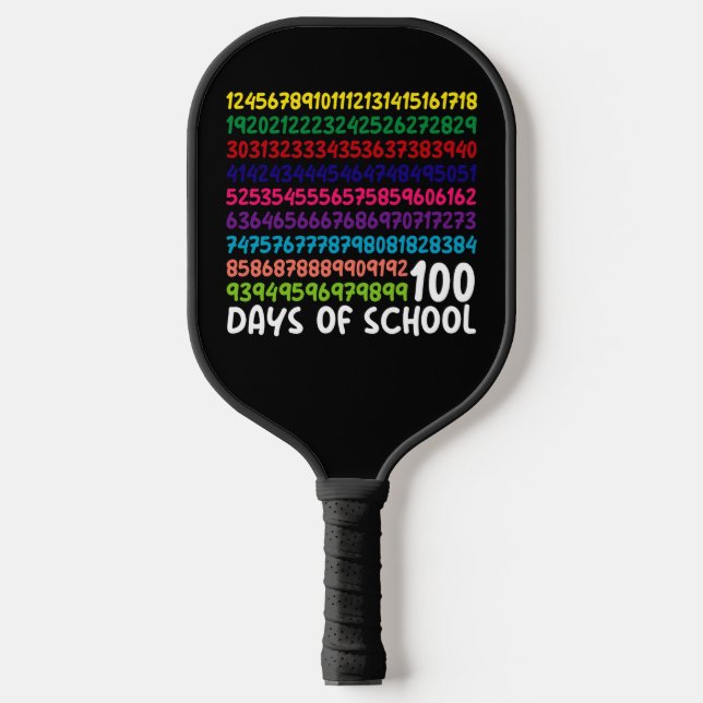 Raquette De Pickleball Numéros mathématiques 100e Jour de l'école Enseign (Recto)