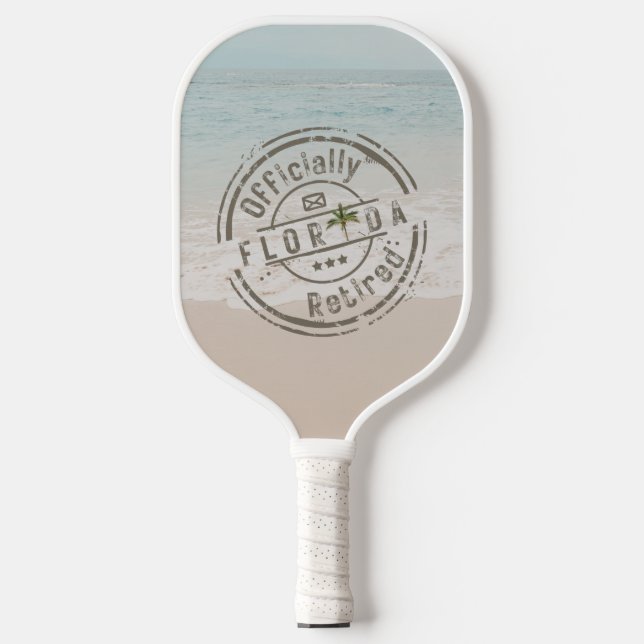 Raquette De Pickleball Officiellement retraité en Floride Tropical Beach  (Recto)