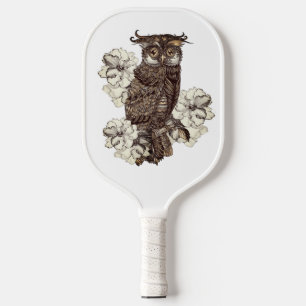 Raquette De Pickleball Orchidées à la crème d'hibou d'or