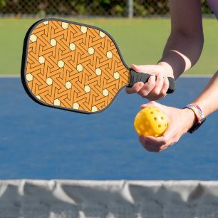 Raquette De Pickleball Oriental Orange Beige Triple Motif arabe