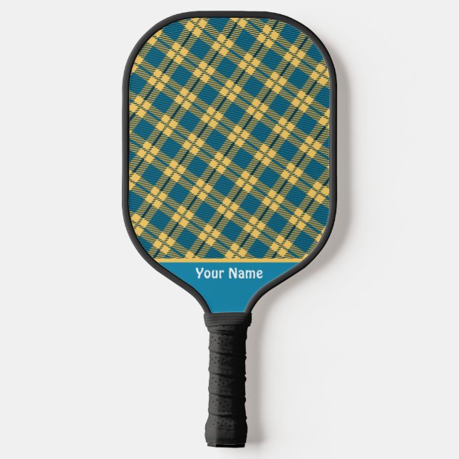 Raquette De Pickleball Paddle À damiers Pro Pickleball Jaune mignonne (Verso)