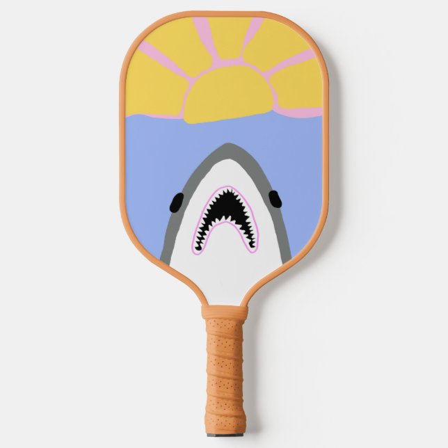 Raquette De Pickleball Paddle de Pickleball de requin - Grand Blanc (Recto)