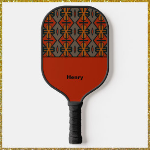 Raquette De Pickleball Paddle Motif de Pickleball Tribal Flair Orange