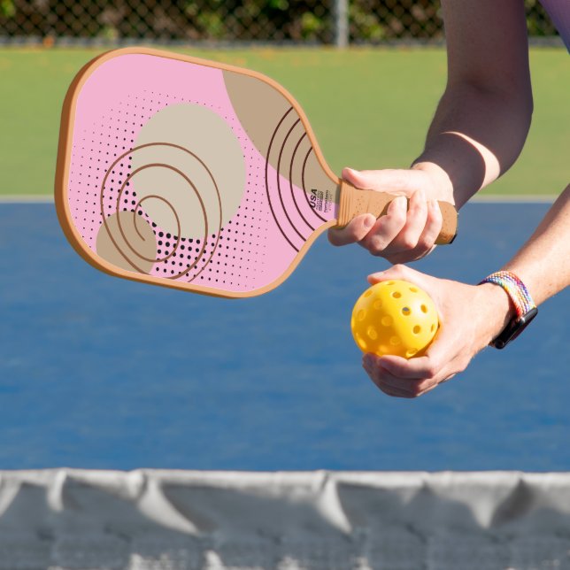Raquette De Pickleball Paddle Pastel Pickleball en fibre de carbone rose (Insitu)