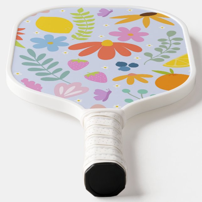 Raquette De Pickleball pagaie à boule de pickles à fleurs (Poser)