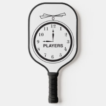 Pagaie à pickleball du logo de l'horloge NOP