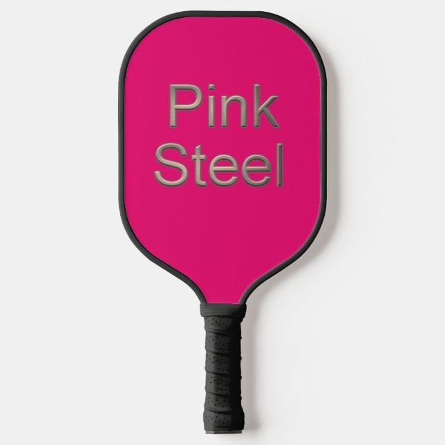 Raquette De Pickleball Pagaie à pickleball noir fuchsia en acier rose (Recto)