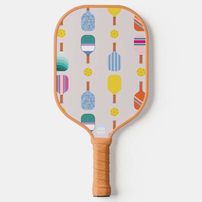 Raquette De Pickleball Pagaie De Pickleball Rose Et Lumineux Moderne (Recto)
