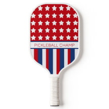 Pagaie de Pickleball Rouge, Blanc et Bleu