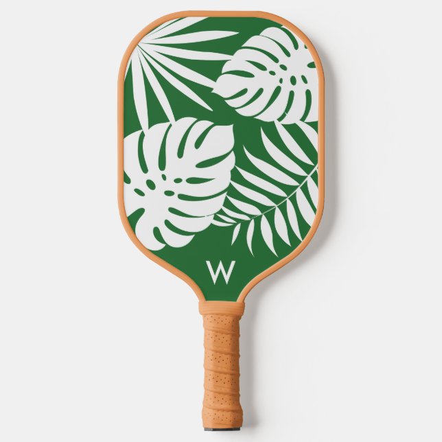 Raquette De Pickleball Pagaie de Pickleball Tropical Green Monogram (Recto)