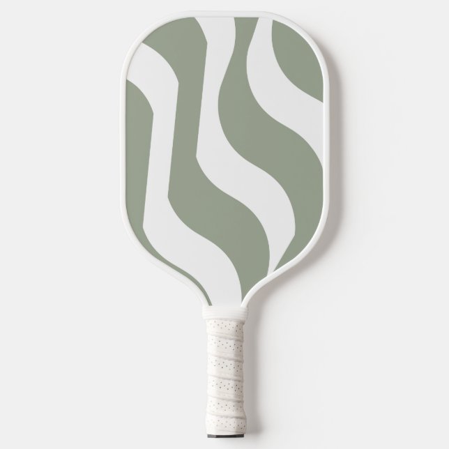 Raquette De Pickleball Pagaie moderne de Pickleball gris vert blanc (Recto)