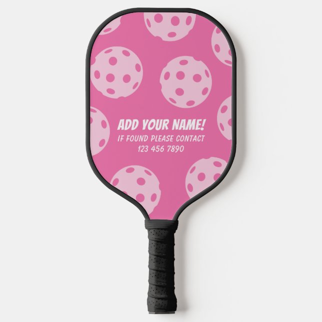 Raquette De Pickleball Pagaie Motif Pickleball Pink Light (Recto)