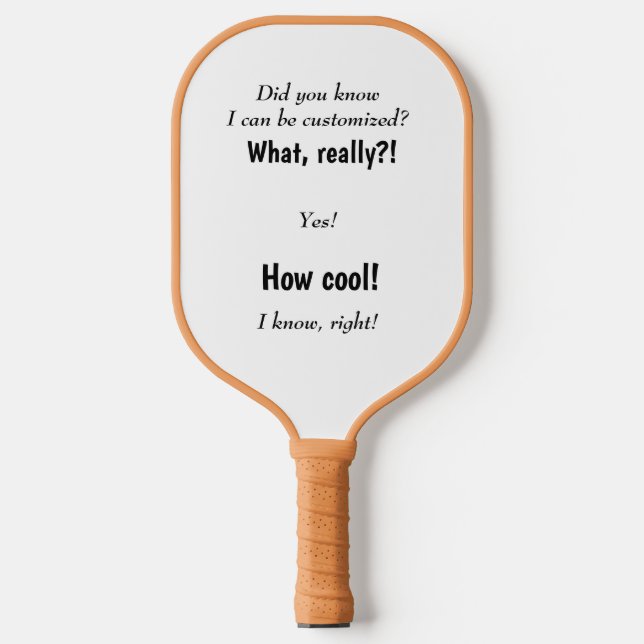 Raquette De Pickleball Pagaie personnalisée, personnalisée, Modèle à pick (Recto)